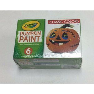 Crayola Pumpkin Paint Acrylic Classic Colors 6 Bottles Halloween Decorating New